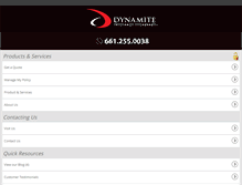 Tablet Screenshot of dynamiteinsurance.com